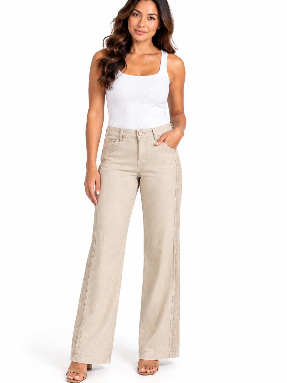 Pilcro and the Letterpress linen wide-leg pants